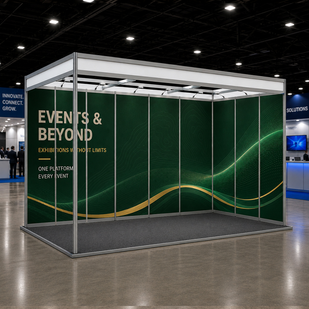 Shell Scheme Exhibition Graphics for 6m Wide x 3m Depth Booth
