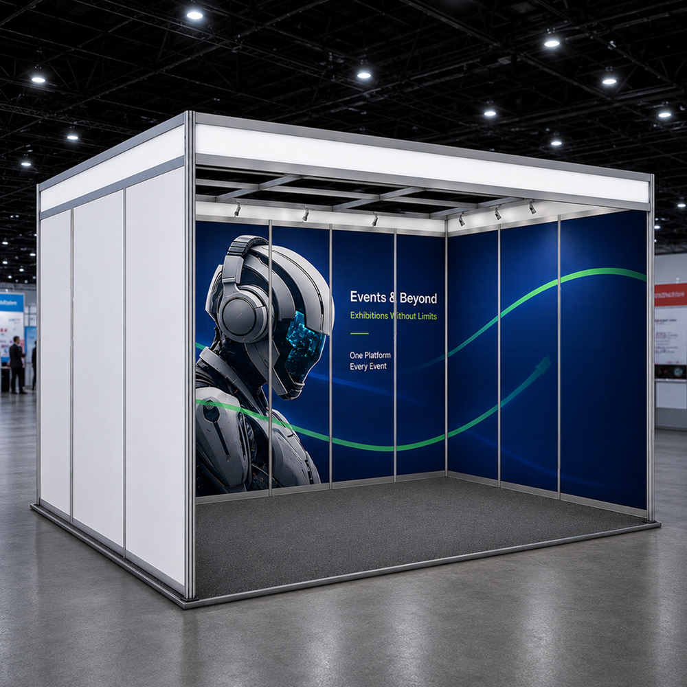 Shell Scheme Exhibition Graphics for 6m Wide x 3m Depth Booth