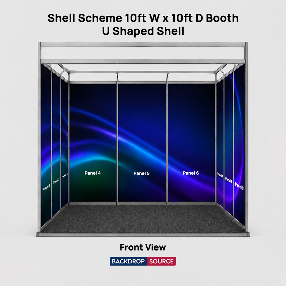 Shell Scheme Exhibition Graphics for 3m Wide x 3m Depth Booth