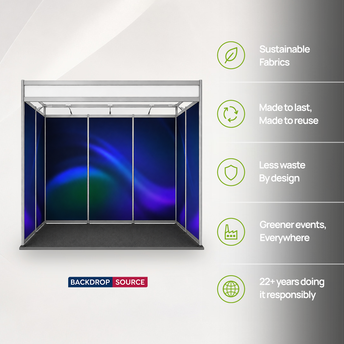 Shell Scheme Exhibition Graphics for 3m Wide x 2m Depth Booth