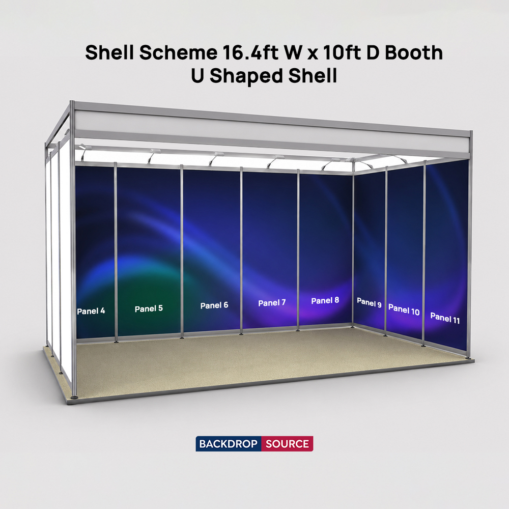 Shell Scheme Exhibition Graphics for 5m Wide x 3m Depth Booth