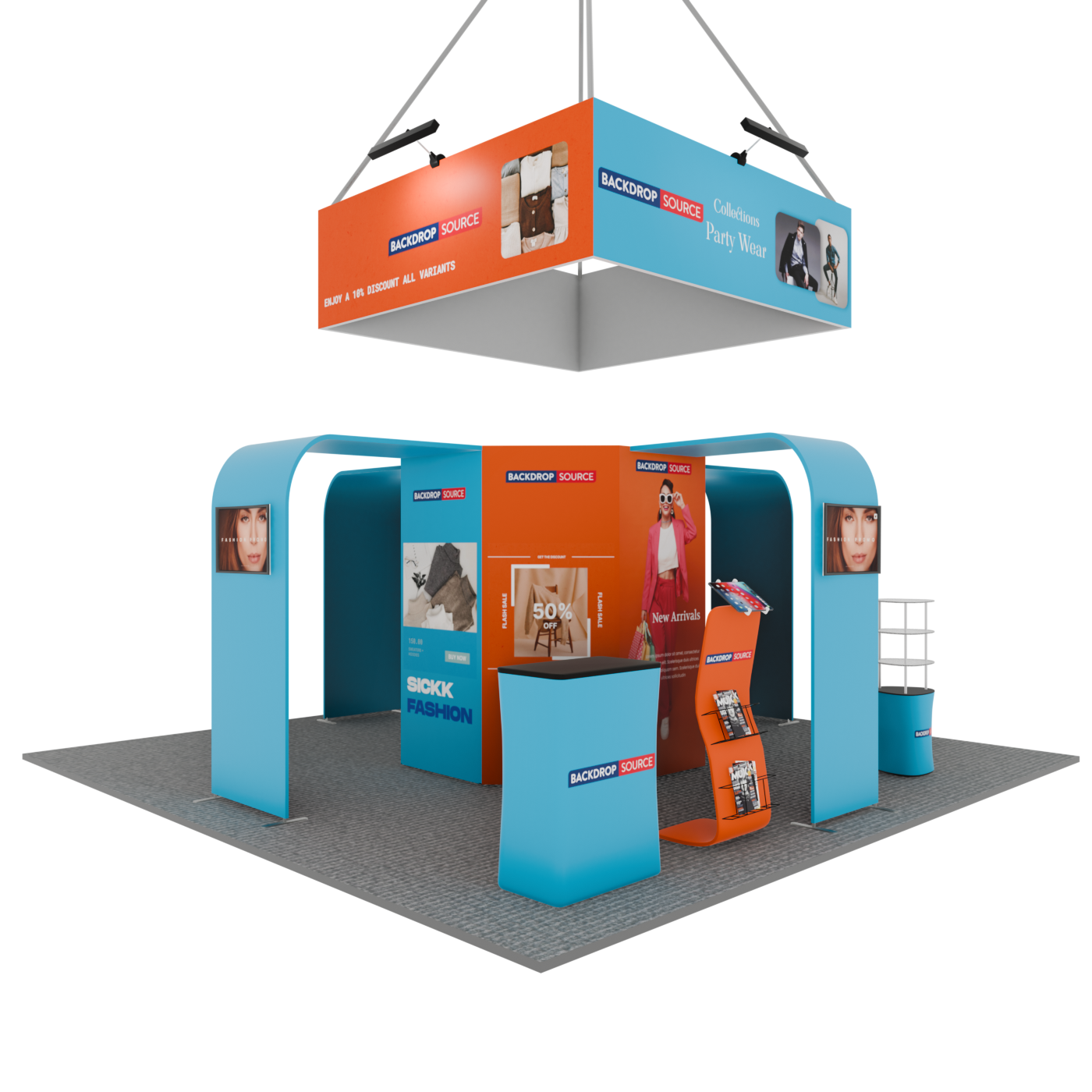 Modular Booth Kits 20ft - Model 03 | Backdropsource – Backdropsource UAE