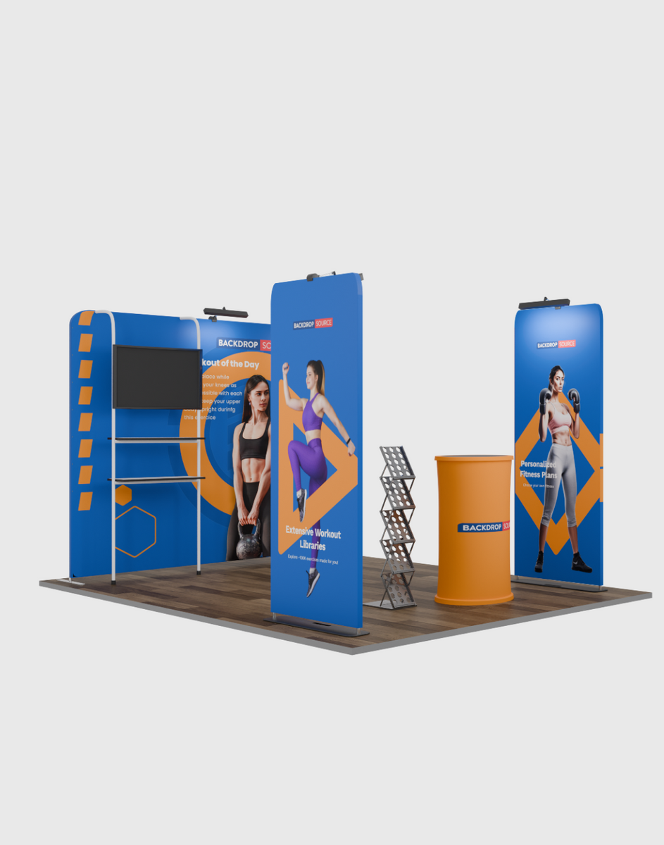 10ft wide Premium Modular Exhibition Booth Kit Display – Backdropsource UAE