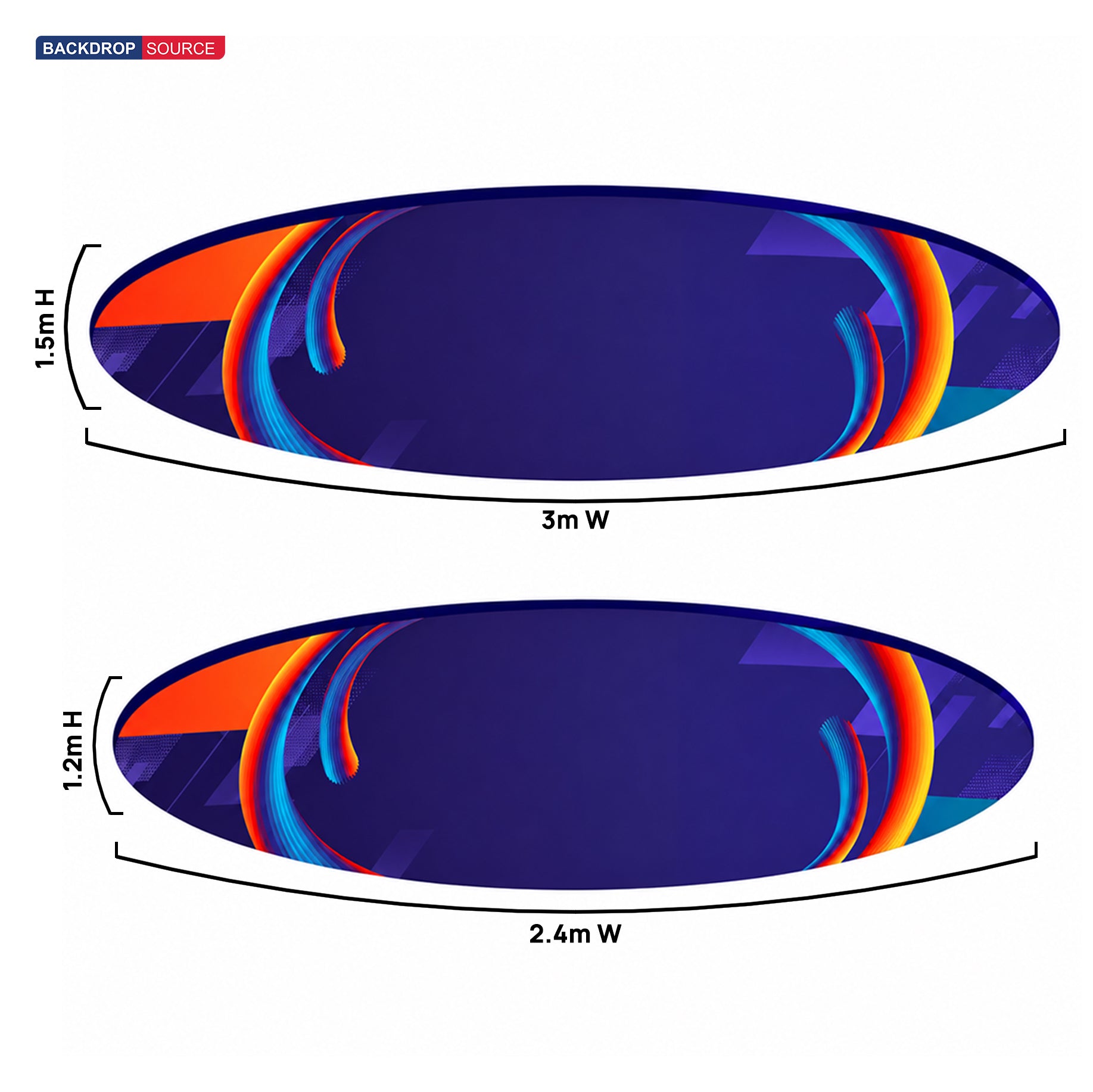 لافتة معلقة من Sky Tube Ellipse - وجهها للأسفل