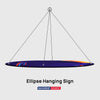 لافتة معلقة من Sky Tube Ellipse - وجهها للأسفل