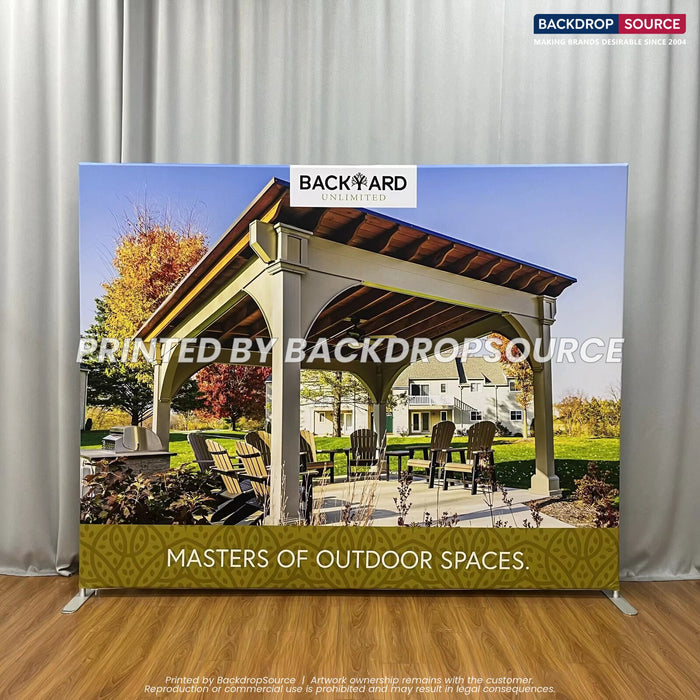 Portable Straight Fabric Media Wall – Square Corners