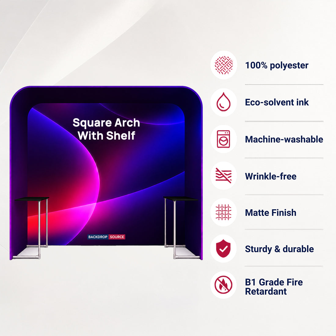 كشك المعرض التجاري Square Arch مع الرف