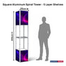 Square Portable Aluminum Spiral Tower Display
