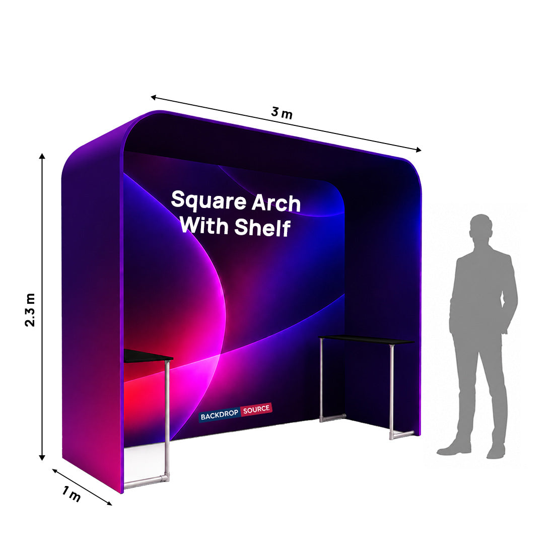 كشك المعرض التجاري Square Arch مع الرف
