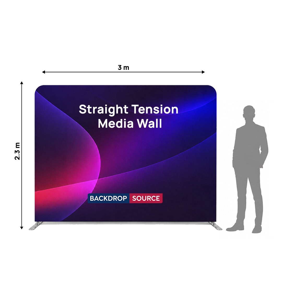 Premium Straight Tension Fabric Backdrop Display