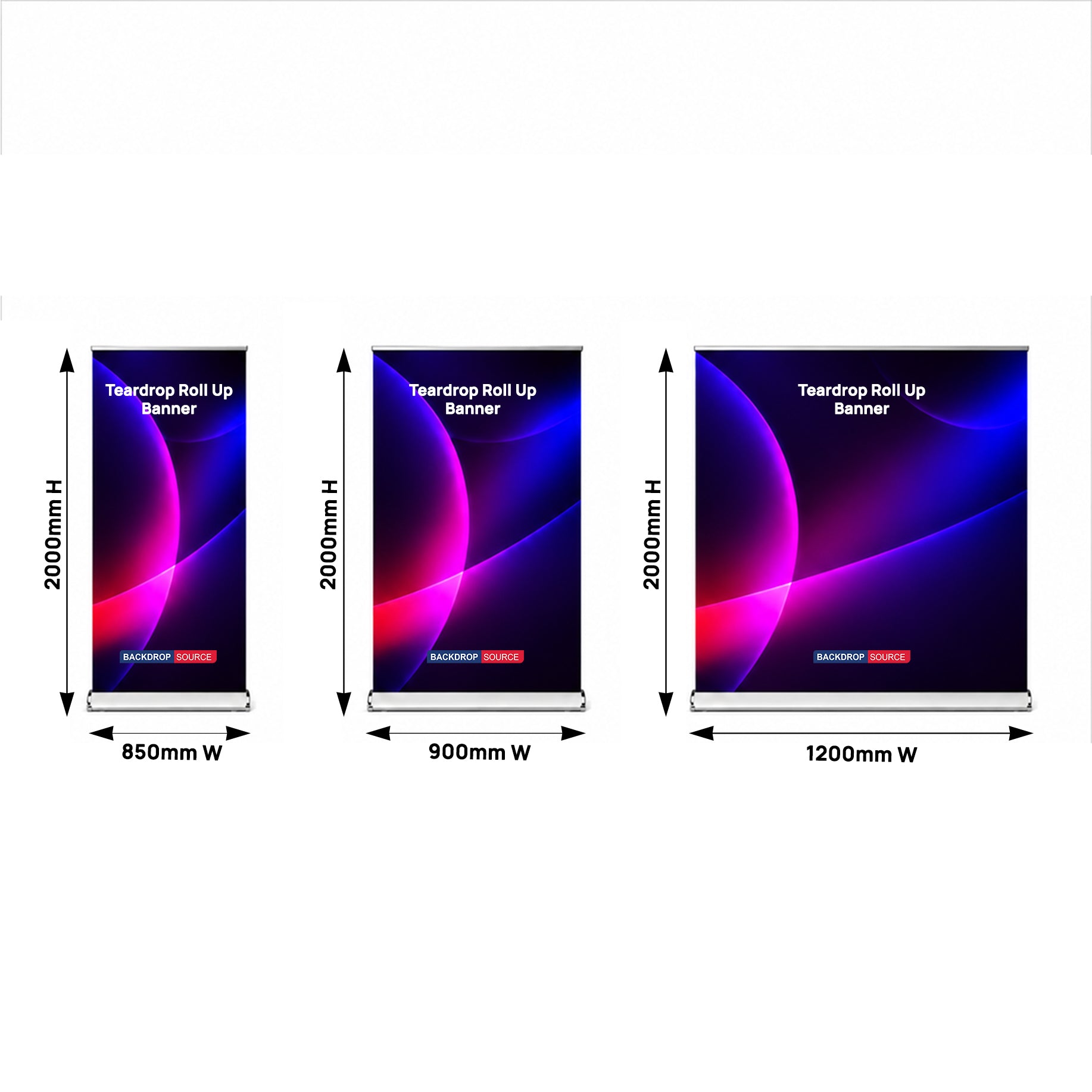 Teardrop Roll Up Banner