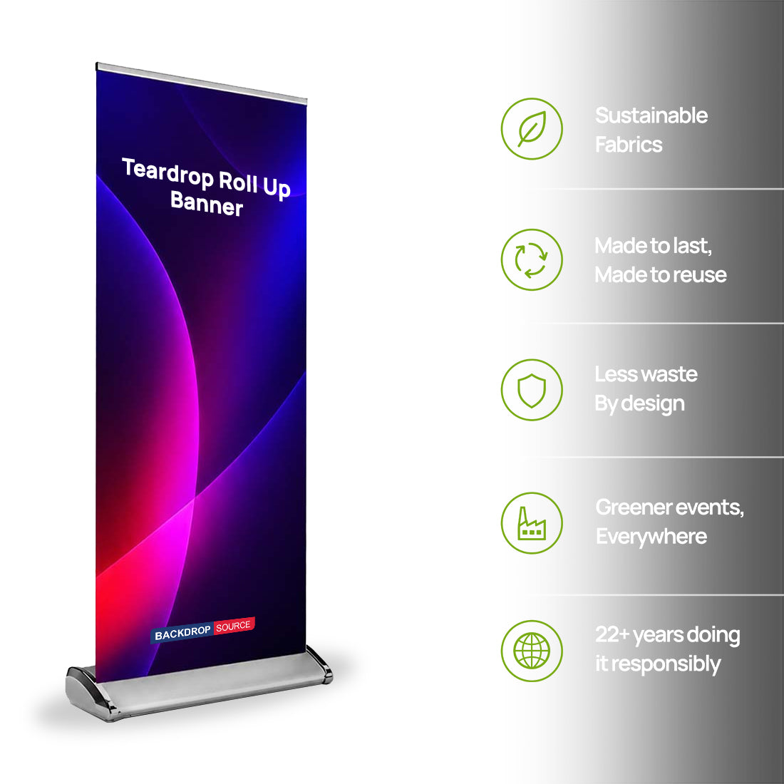 Teardrop Roll Up Banner