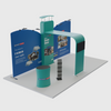 6m x 3m Inclined Straight Backdrop with 3D Wall & Arch Exhibition Kit