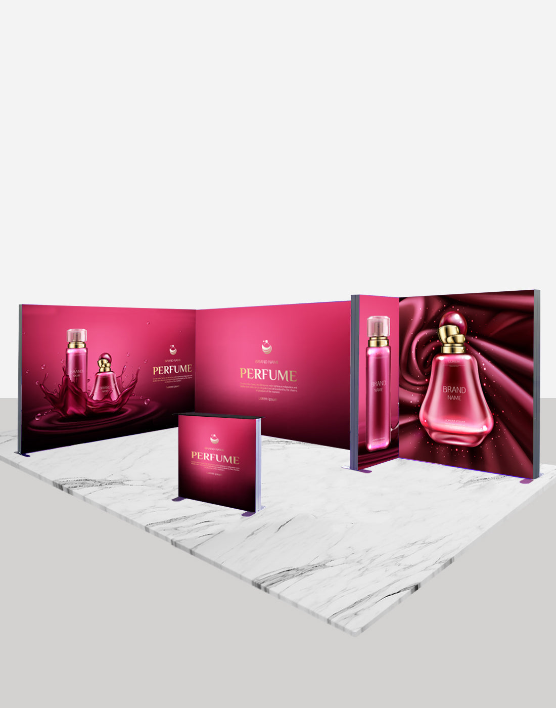 6m SEG Modular Lightbox Display for Tradeshows - Model 5