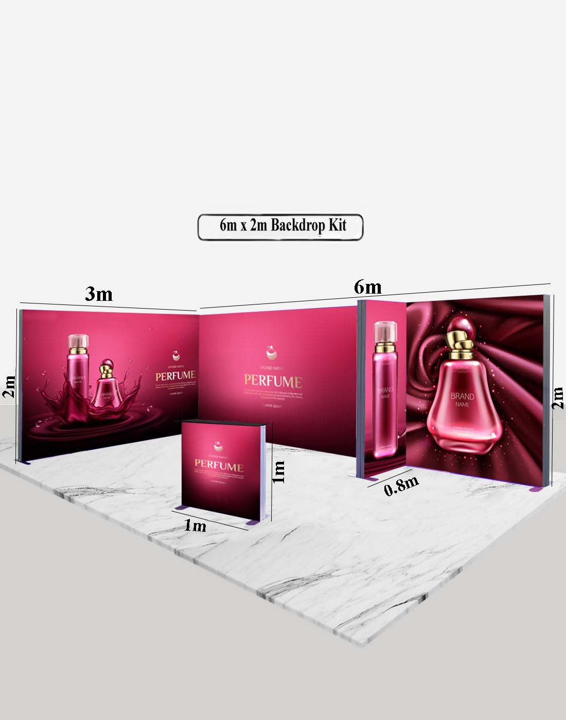 6m SEG Modular Lightbox Display for Tradeshows - Model 5