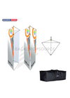 Tri-banner 3 sided Triangle Banner Display Stand