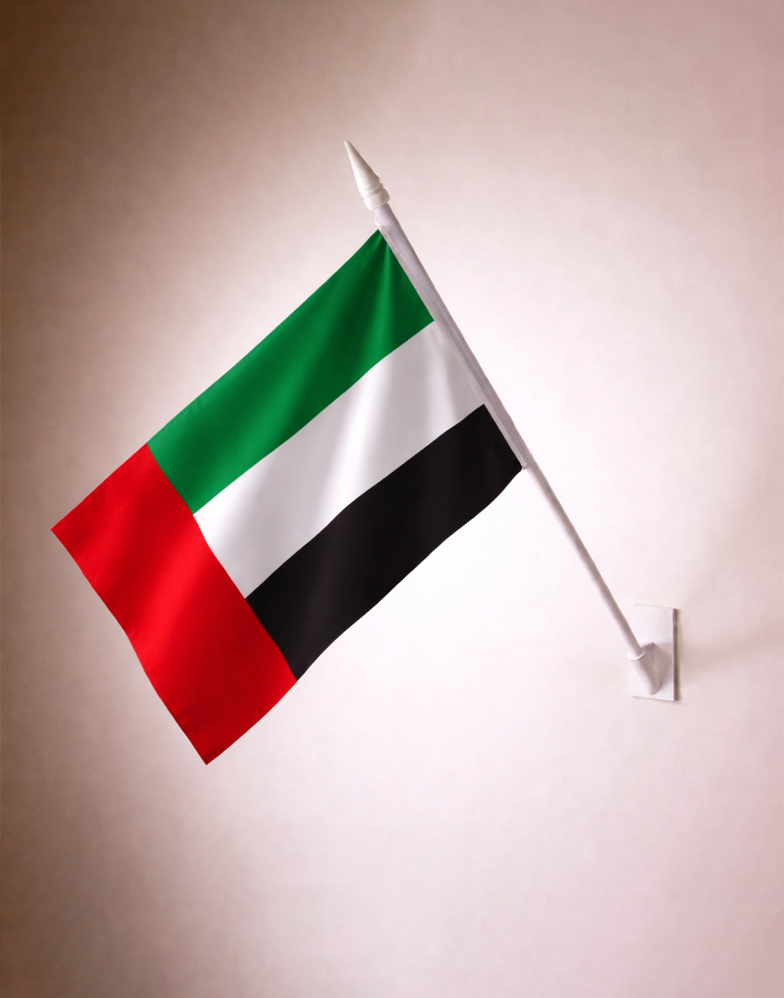 أعلام ترويجية مثبتة على الحائط