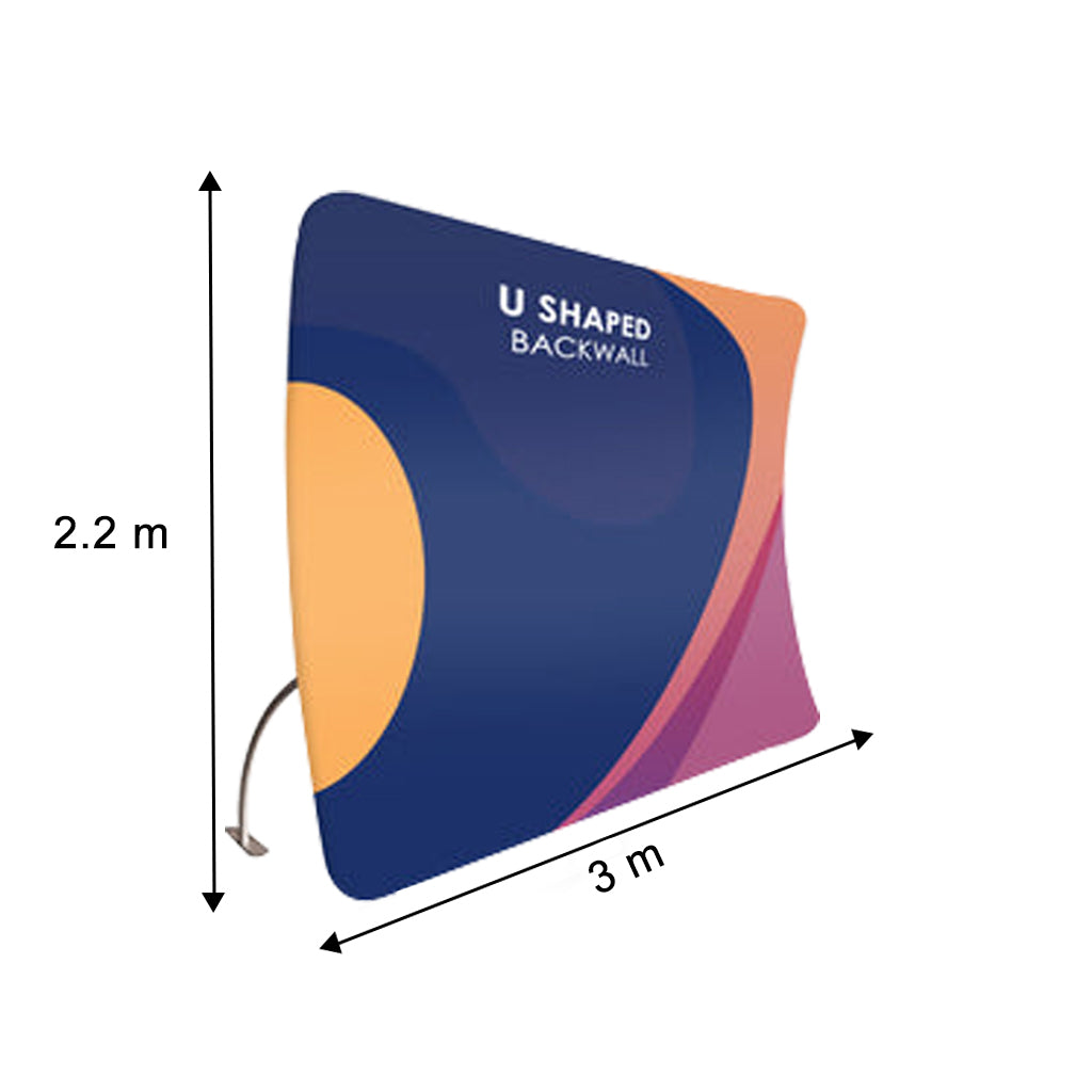 U Shaped TENSION FABRIC MEDIA WALL
