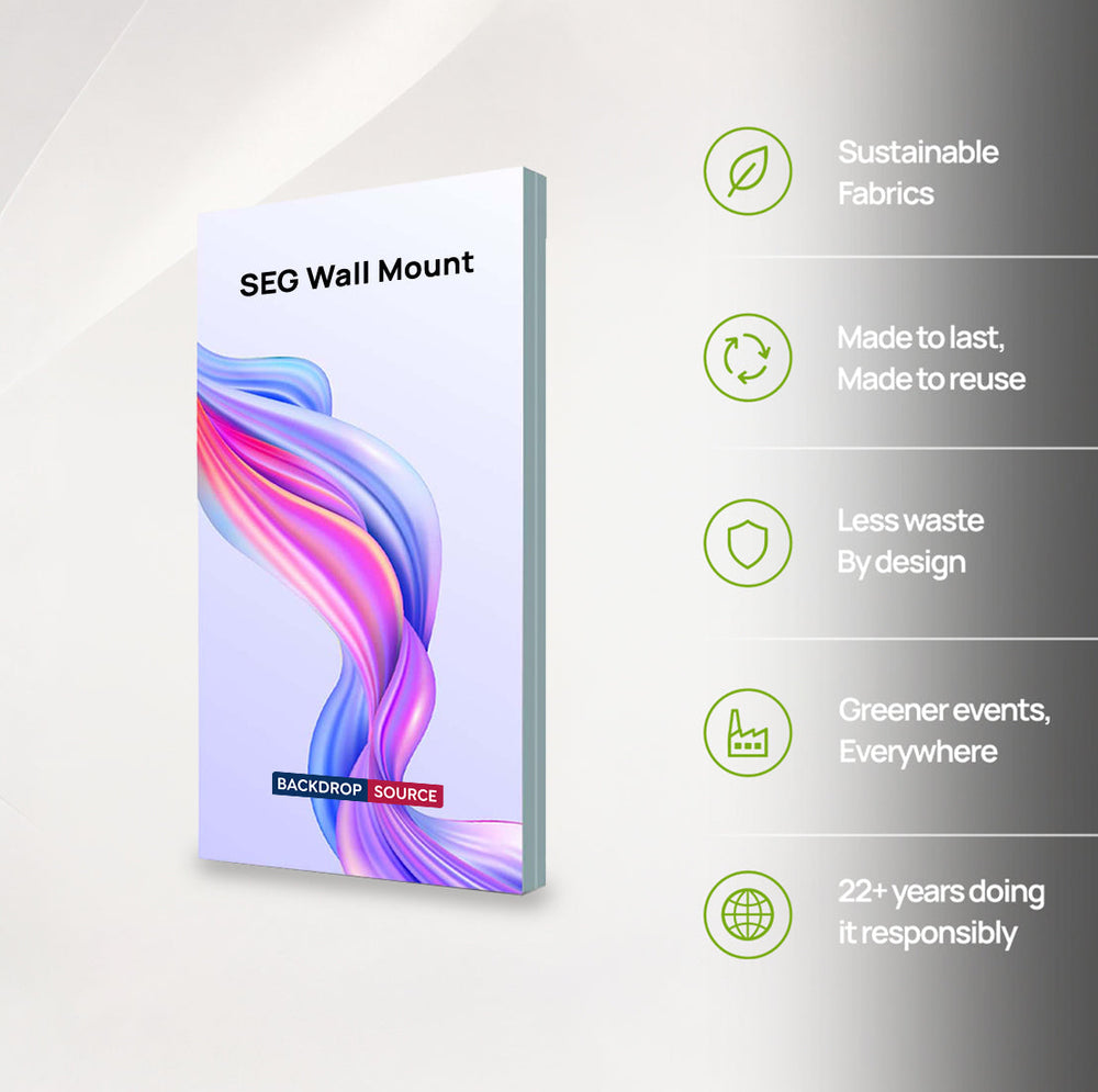 Non-Backlit Wall-Mounted SEG Fabric display - 40mm Depth
