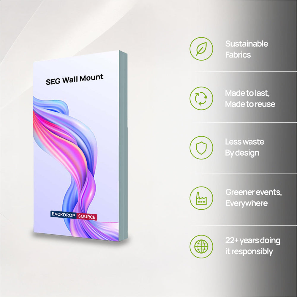 Non-Backlit Wall-Mounted SEG Fabric display - 61mm Depth