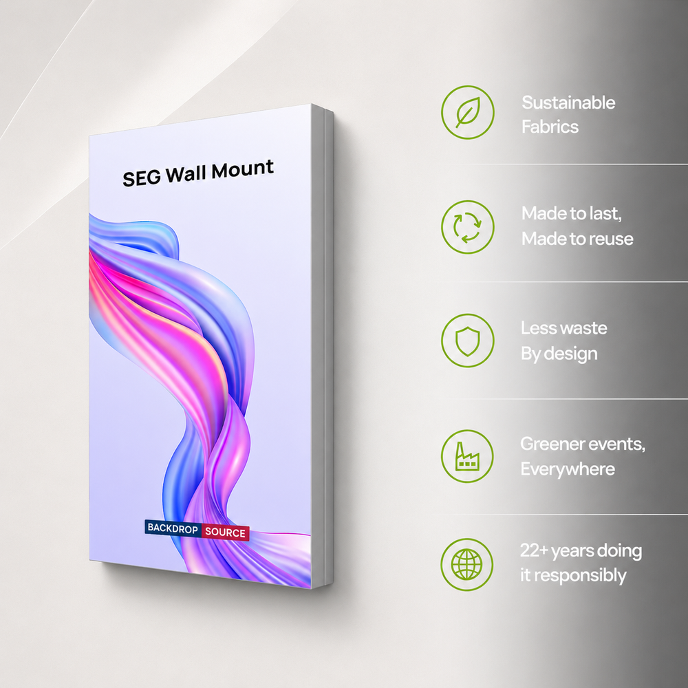 Non-Backlit Wall-Mounted SEG Fabric display - 80mm Depth