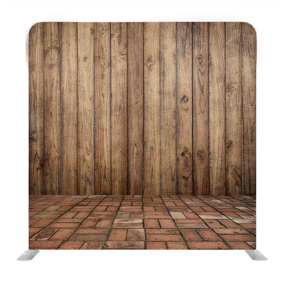 Wood Wall with Floor Media Wall - Backdropsource
