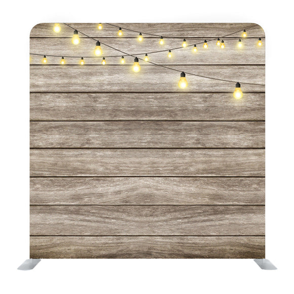 Wood with lights Media wall - Backdropsource