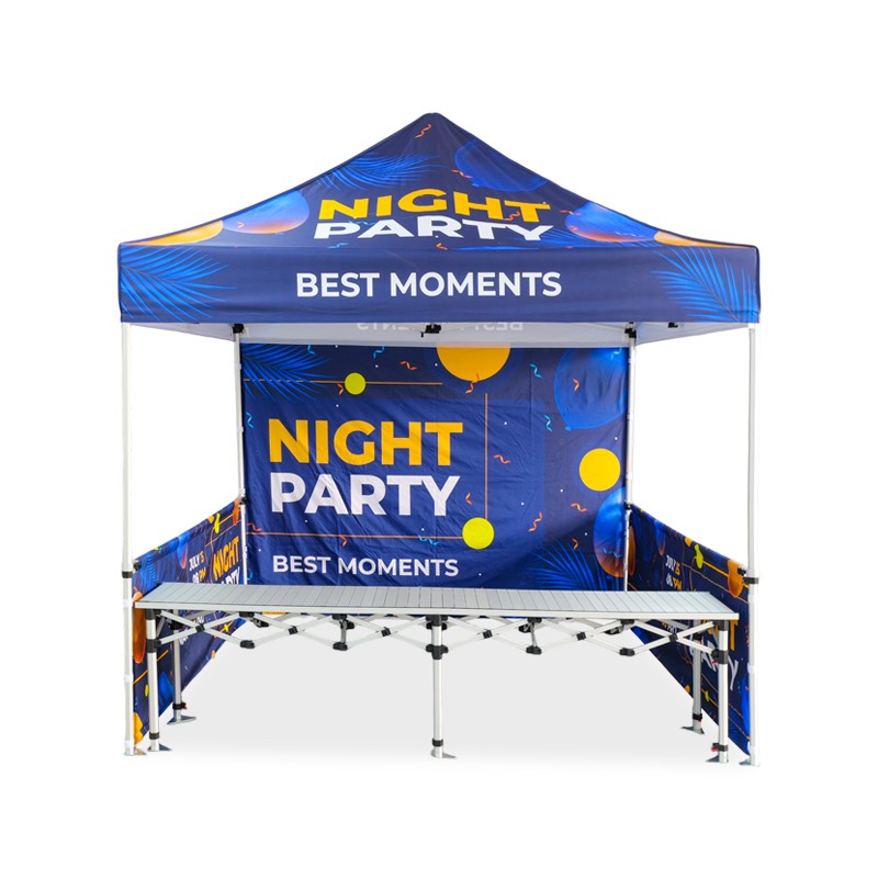 3m x 3m Custom Event Tent with Folding Counter Table