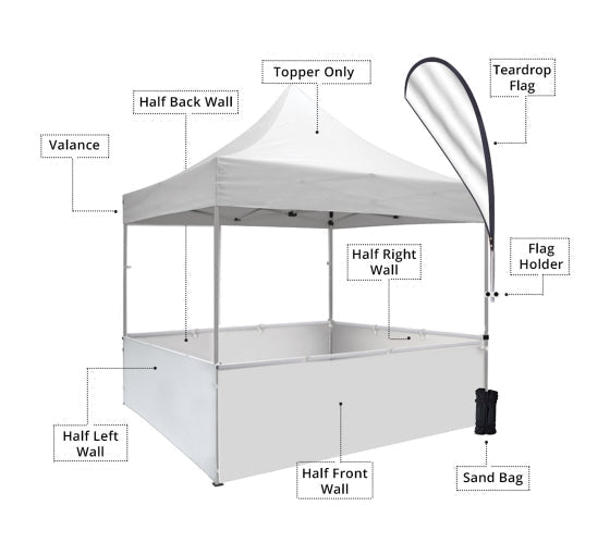 Heavy Duty Custom Canopy Tent (3m x 3m)