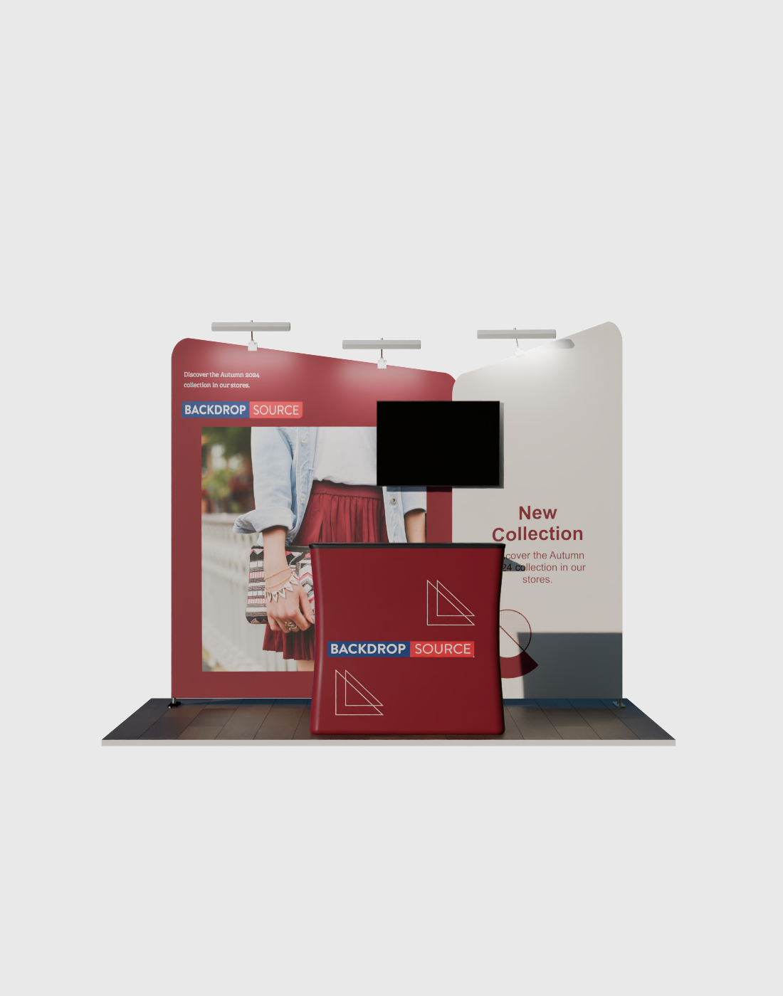 Inclined Exhibition Kit for 3m Wide Booths