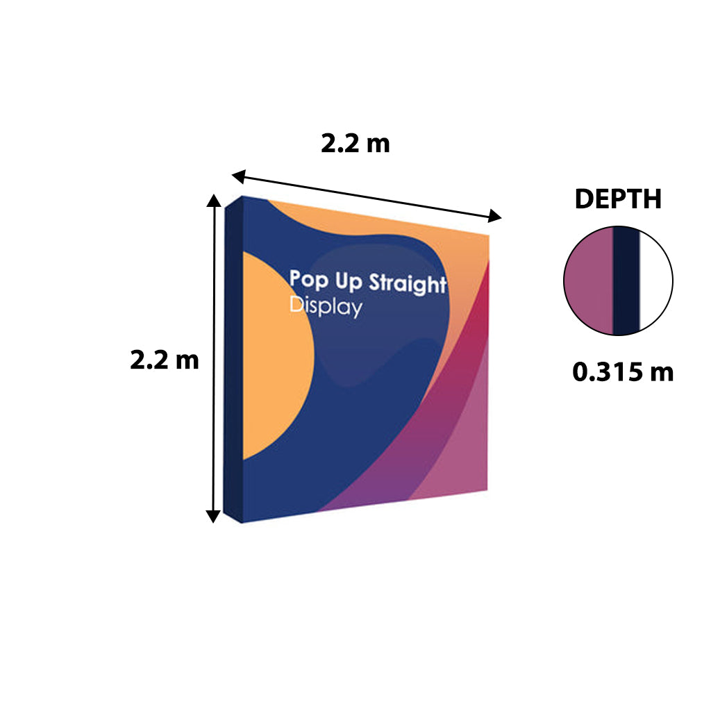 Pop Up Straight Velcro Media Wall