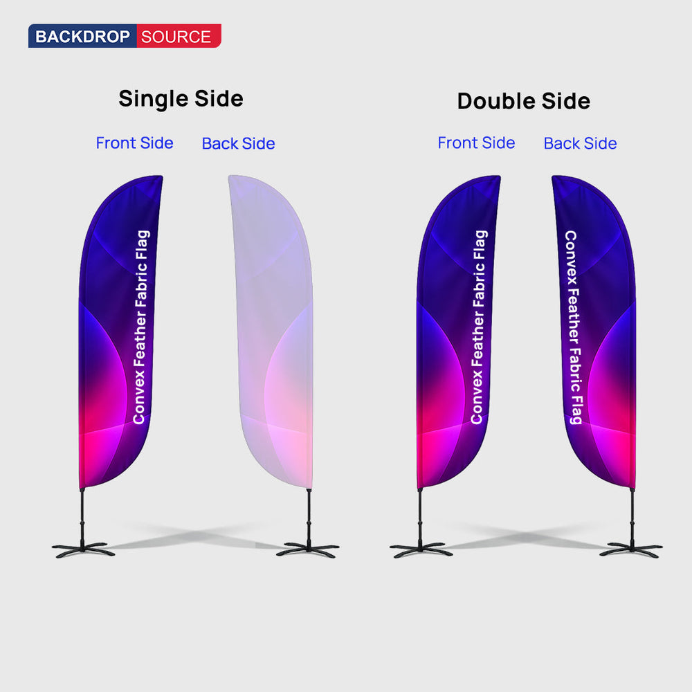 R Shape Advertising Flag Pole & Packing Bag